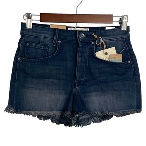 NEW WITH TAGS‎ RACHEL RACHEL ROY "PEEKABO" HIGH RISE FRAYED DENIM SHORTS